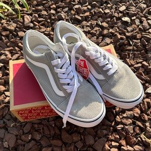 Vans Classic Gray and White Sneakers